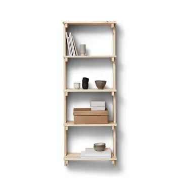 Beam wall shelf 5 shelves - Pinewood - Form & Refine