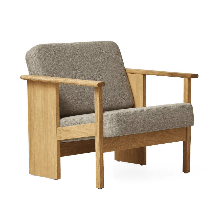 Block lounge chair, Oak-Hallingdal 65-0227 Form & Refine