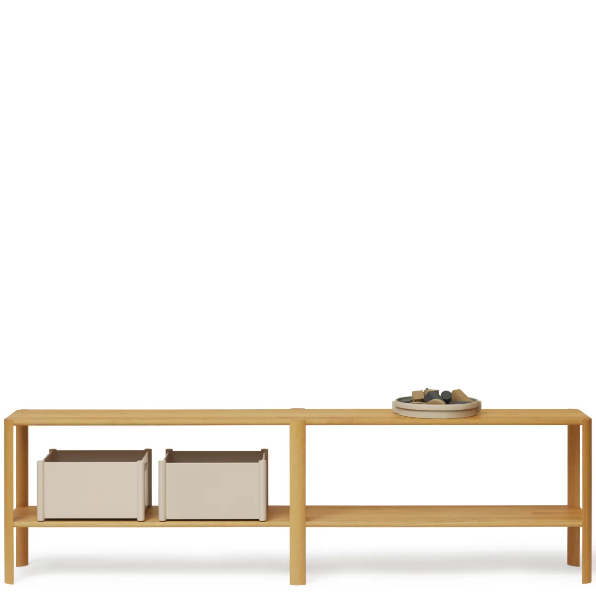 Leaf shelf 2 shelves 57x200 cm, Oak Form & Refine