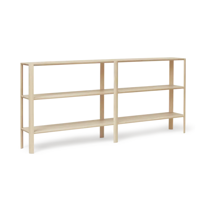 Leaf shelf 3 shelves 92x200 cm - White oak - Form & Refine