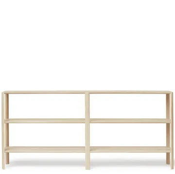 Leaf shelf 3 shelves 92x200 cm - White oak - Form & Refine