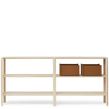 Leaf shelf 3 shelves 92x200 cm - White oak - Form & Refine