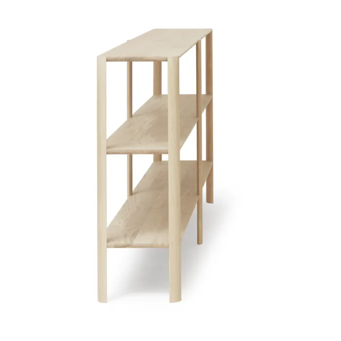 Leaf shelf 3 shelves 92x200 cm, White oak Form & Refine