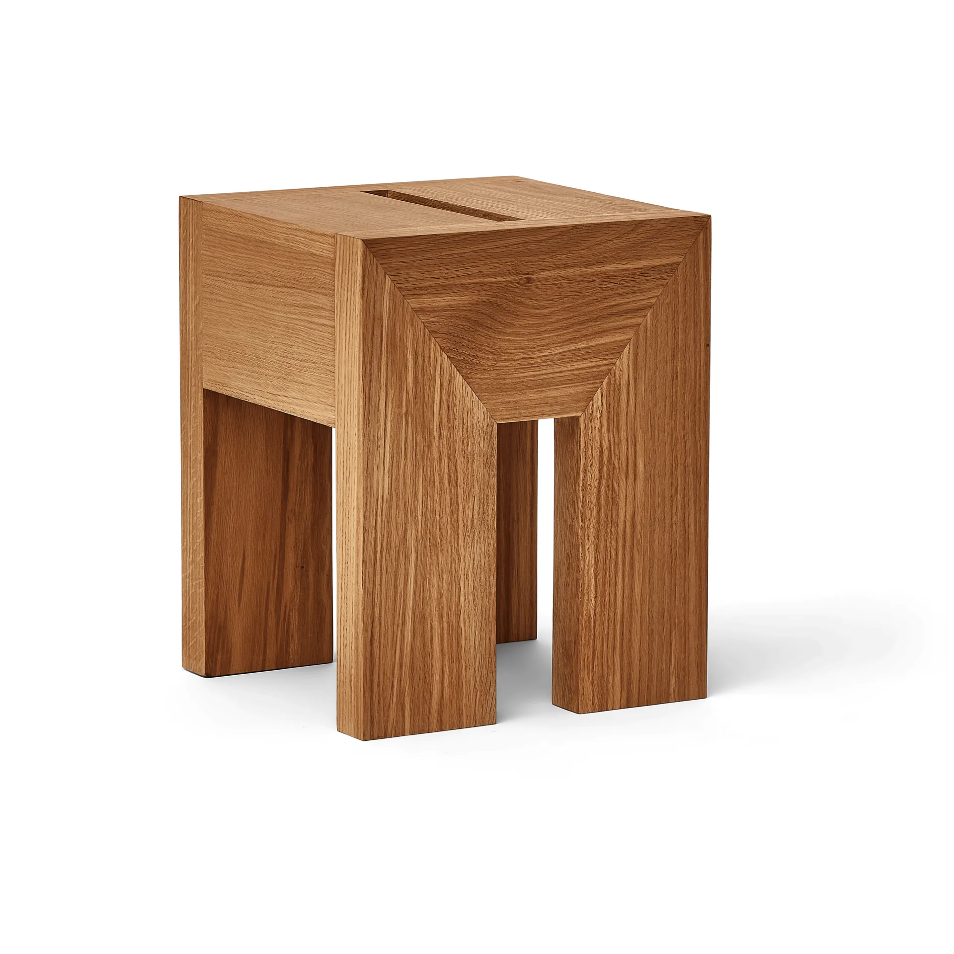 Monolith side table, Oak, 29x29x36 cm Form & Refine