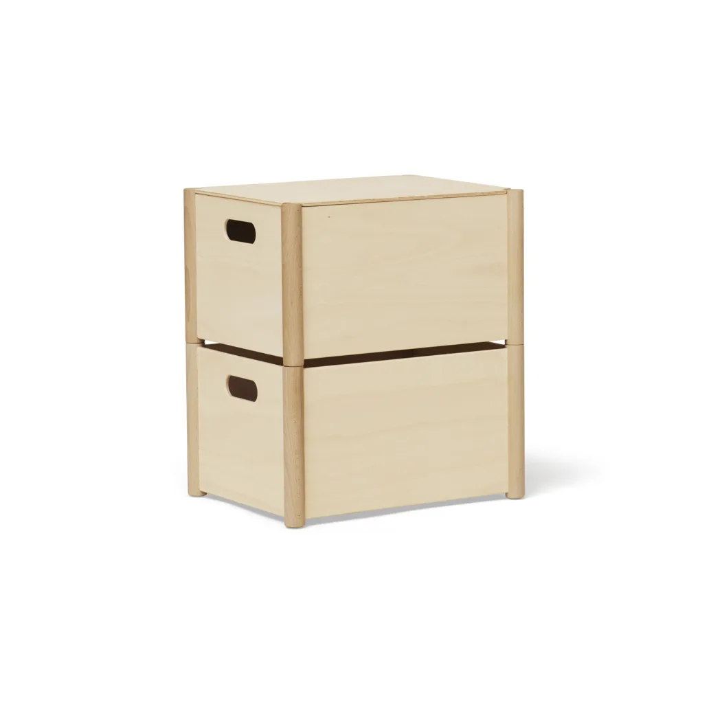 Pillar storage box M, Beech Form & Refine