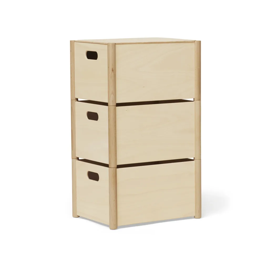 Pillar storage box M, Beech Form & Refine