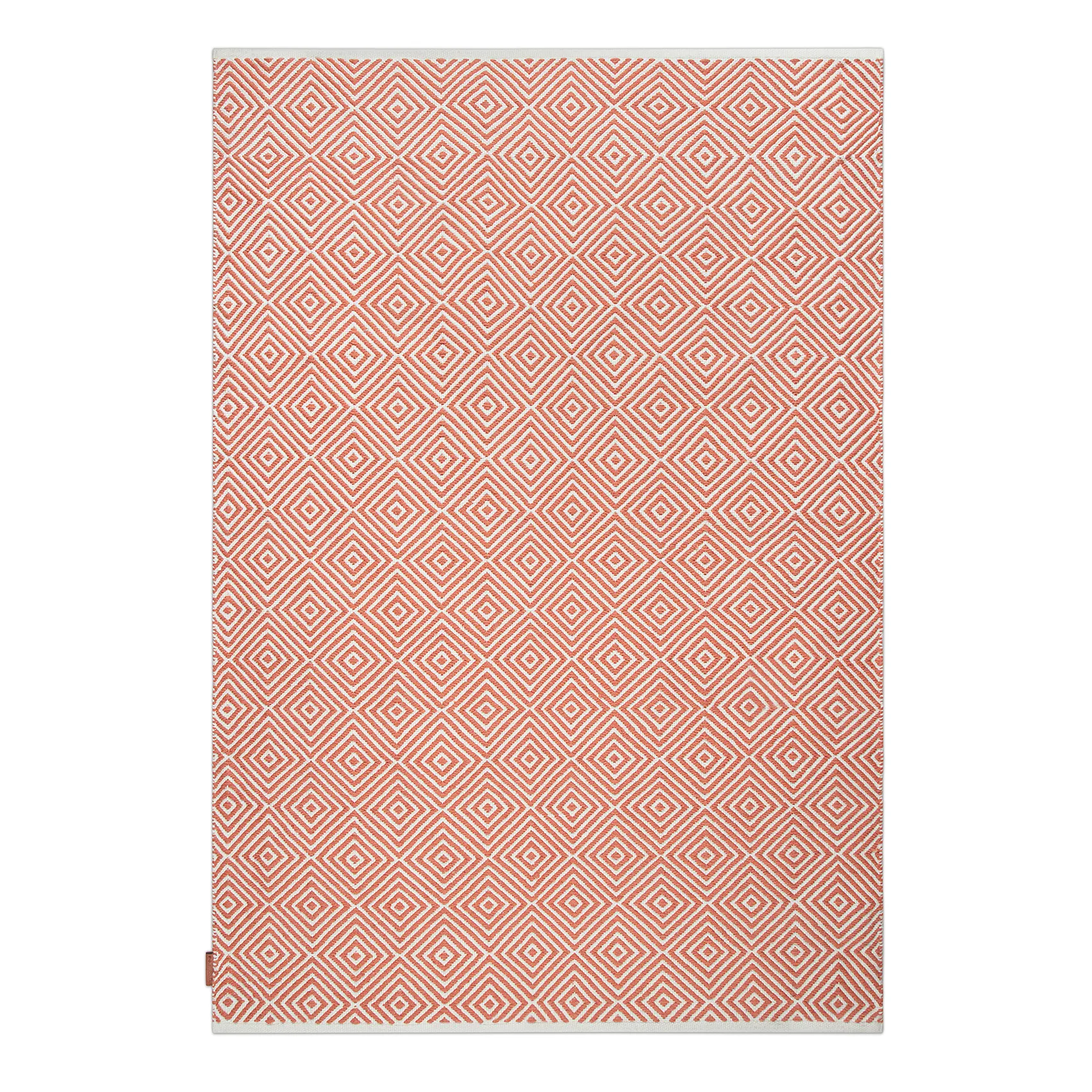 Diamond rug 140x200 cm, Burnt orange Formgatan