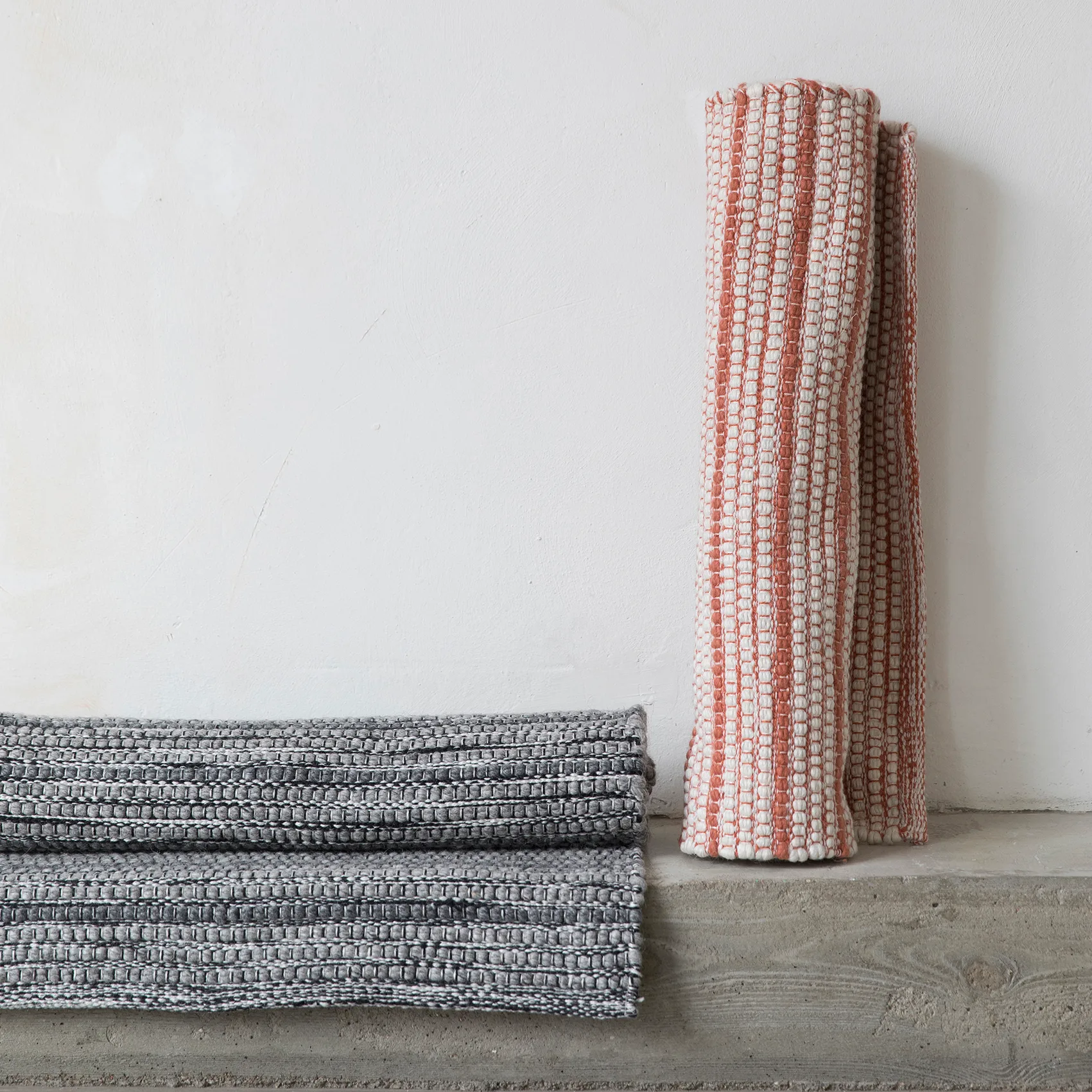 Stripe rug 70x200 cm, Burnt orange Formgatan