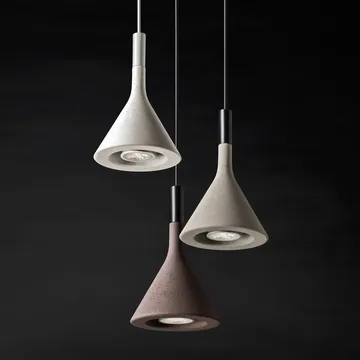 Aplomb mini pendant - White, bianco concrete - Foscarini