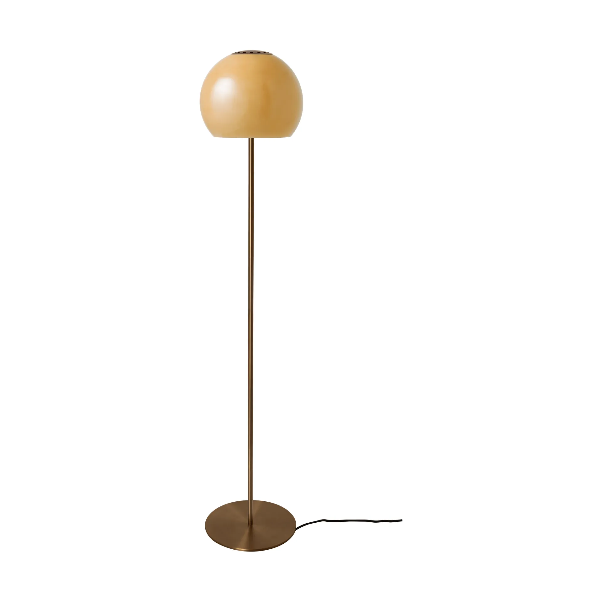 Ball glass floor lamp, Amber, 130 cm Frandsen