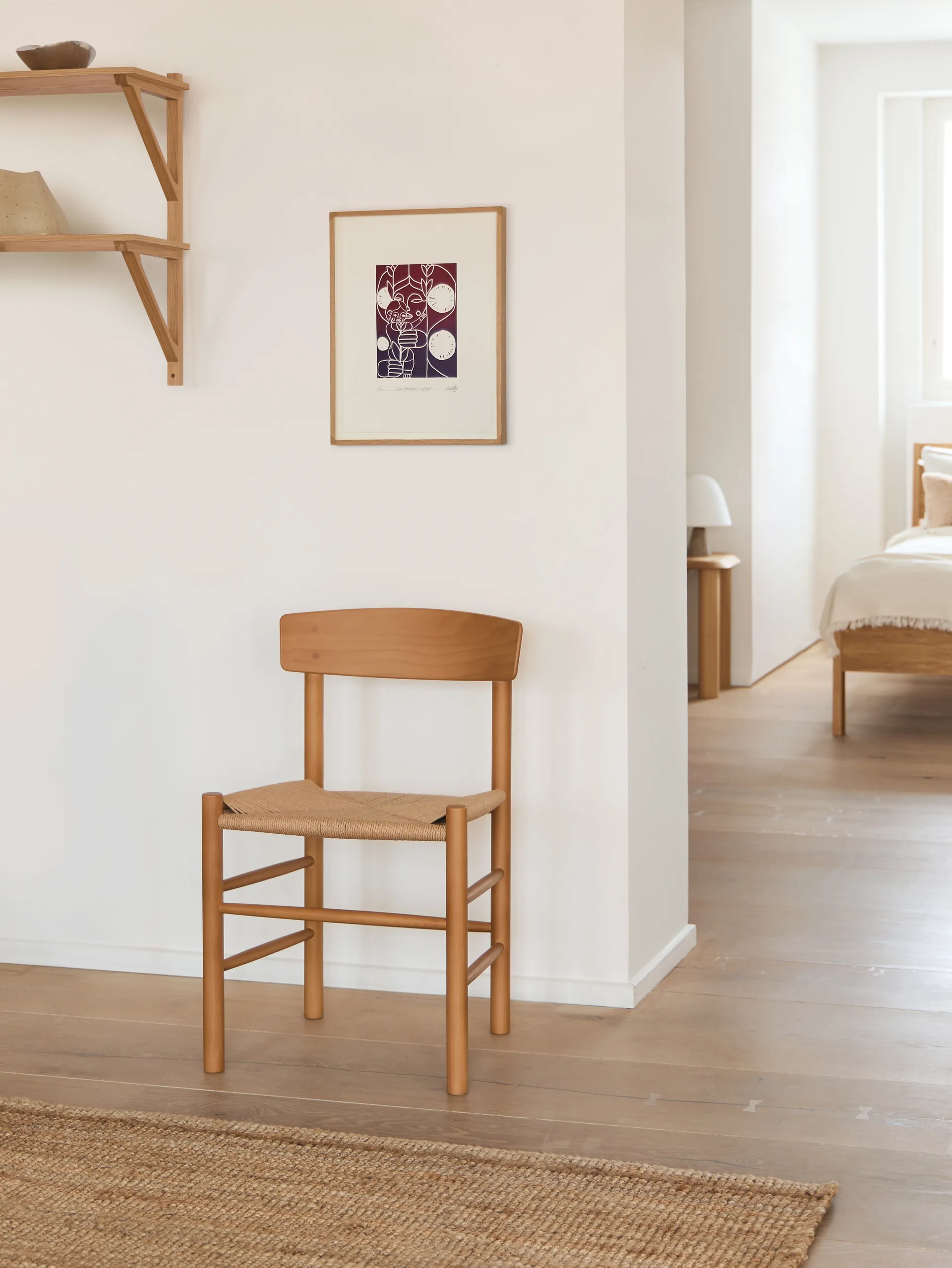 BM29 shelf 78x61 cm, Oak lacquer Fredericia Furniture