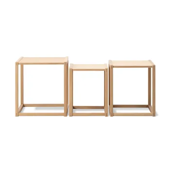 BM375 Nesting table 3 pieces - Light oiled oak - Fredericia Furniture
