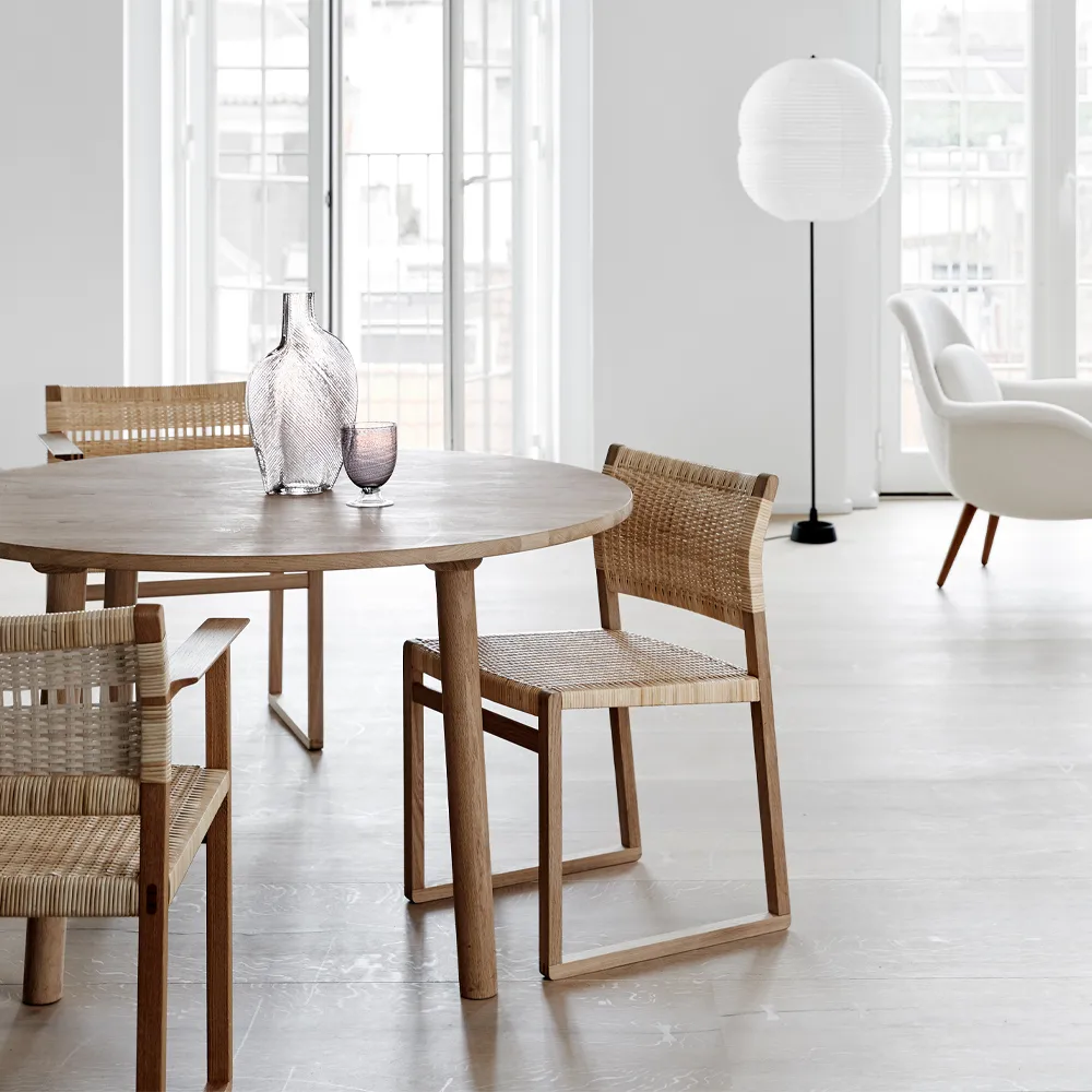 BM61 chair, Rattan oiled oak frame Fredericia Furniture