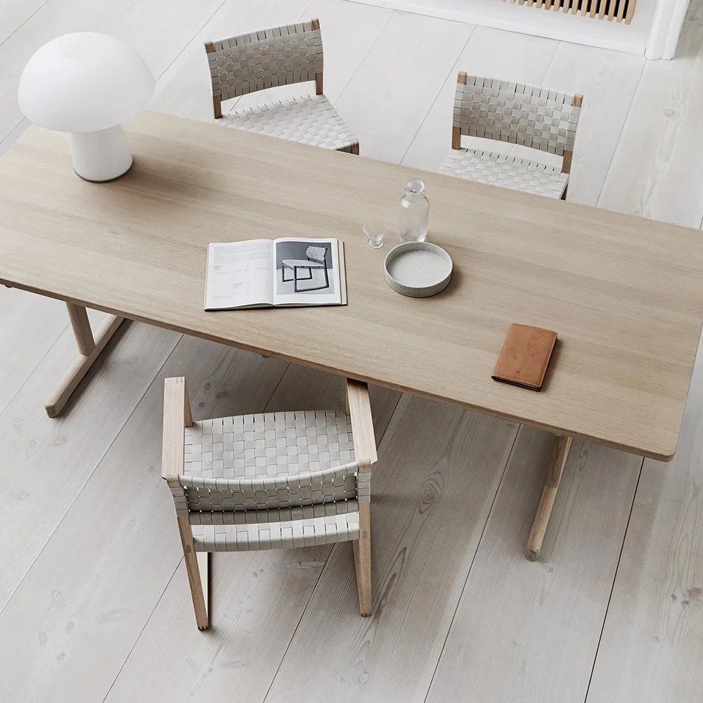 BM61 chair, Woven natural-oiled oak frame Fredericia Furniture