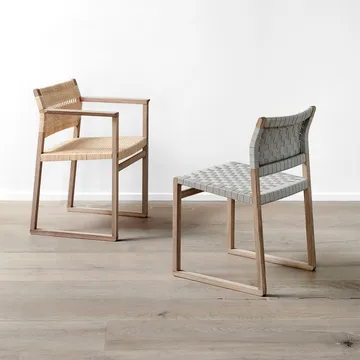 BM62 armchair - Wicker natural-lacquered oak frame - Fredericia Furniture