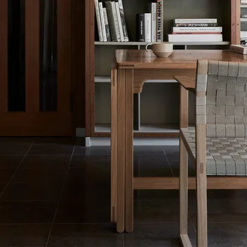 BM62 armchair - Wicker natural-lacquered oak frame - Fredericia Furniture