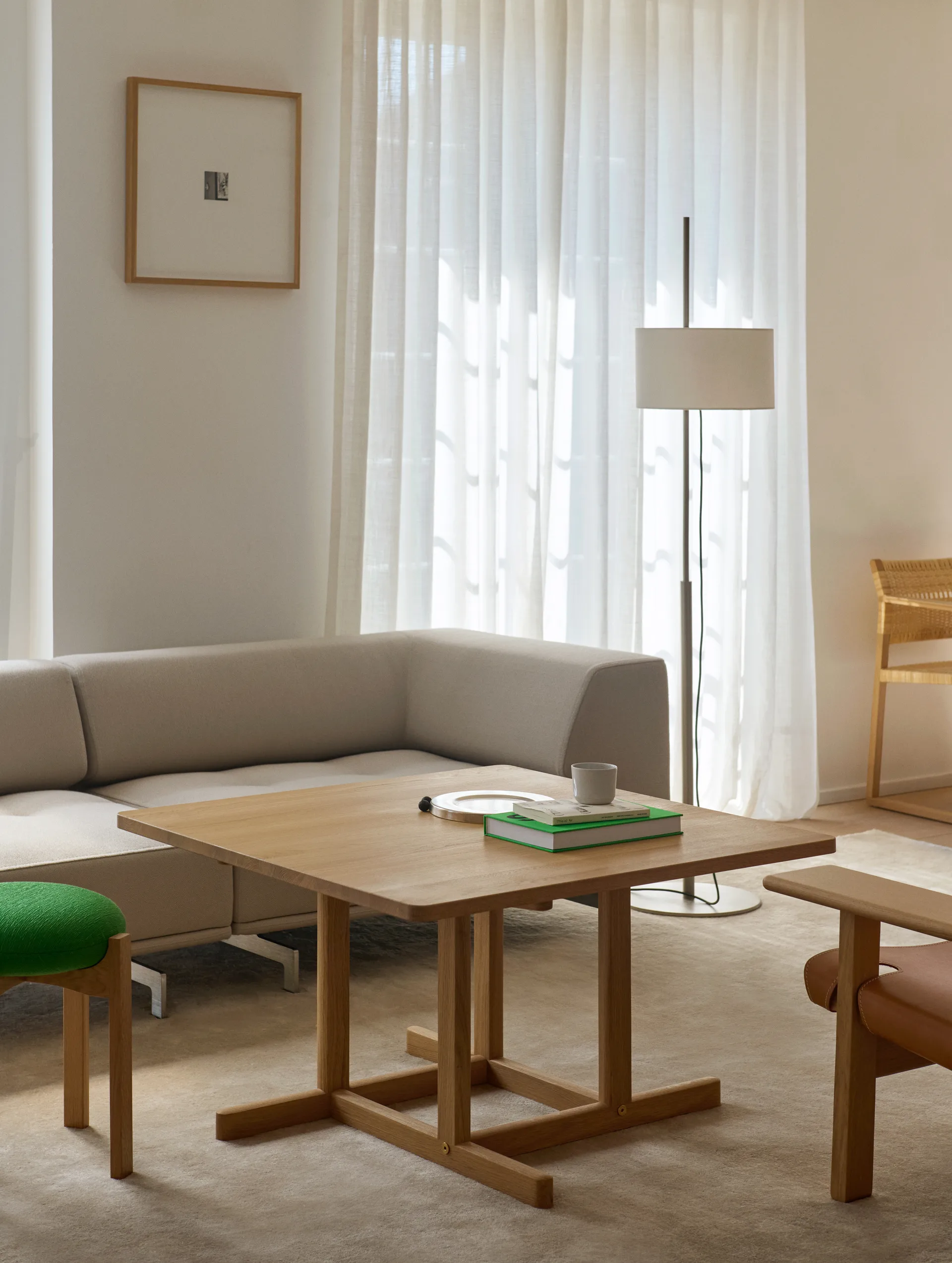BM80 Mogensen Coffee Table 90x90 cm, Light oiled oak Fredericia Furniture