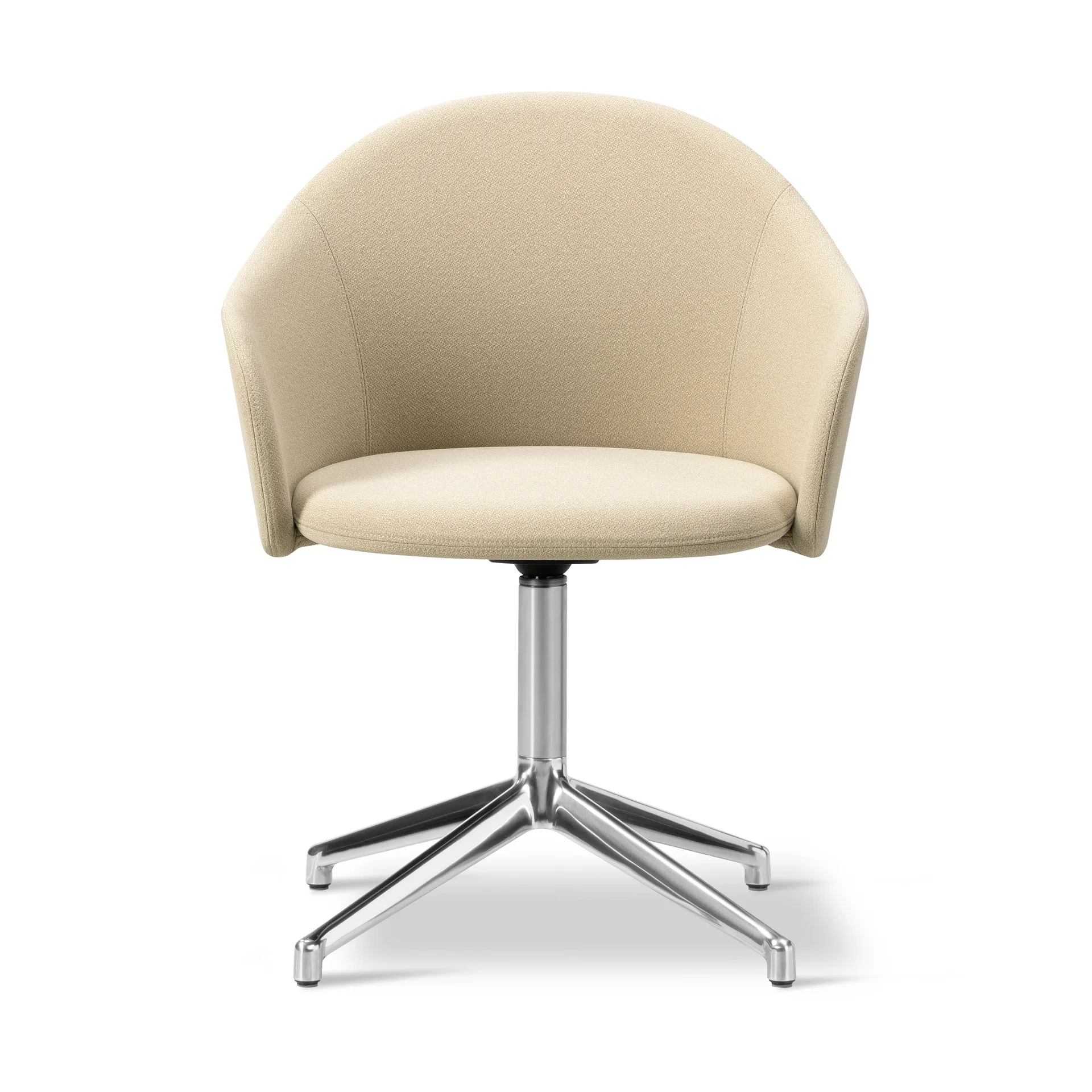 Gomo Armchair armchair swivel base 4-star, Mylla 811-polished aluminium Fredericia Furniture