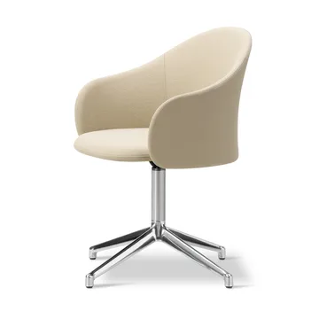 Gomo Armchair armchair swivel base 4-star - Mylla 811-polished aluminium - Fredericia Furniture