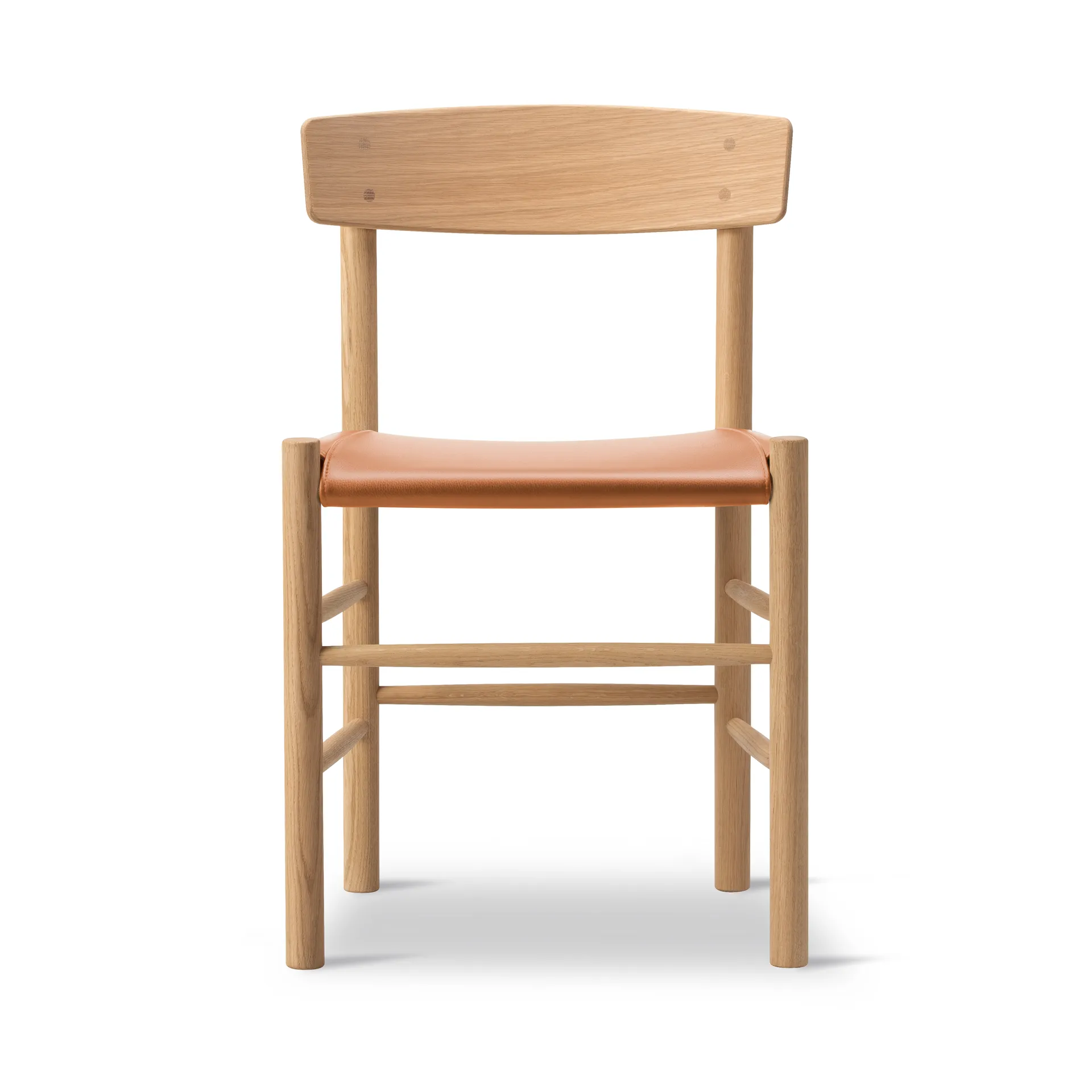J39 chair, Light oiled oak-leather Omni 307 Cognac Fredericia Furniture