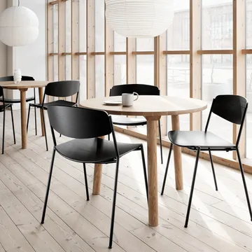 Lynderup 3080 chair - Lacquered walnut-black steel base - Fredericia Furniture