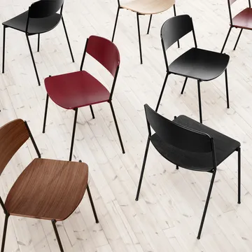 Lynderup 3080 chair - Lacquered walnut-black steel base - Fredericia Furniture