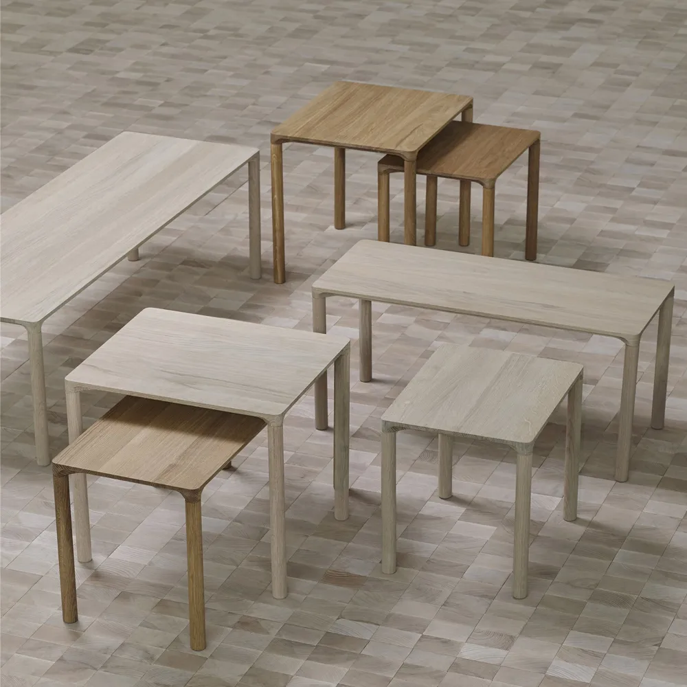 Piloti 6700 side table, Soaped oak-height 41 cm Fredericia Furniture