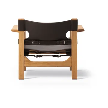 The Spanish armchair - Leather dark brown-oiled oak - Fredericia Furniture
