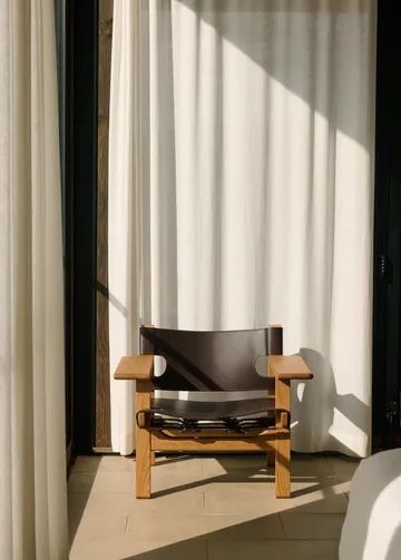 The Spanish armchair - Leather dark brown-oiled oak - Fredericia Furniture