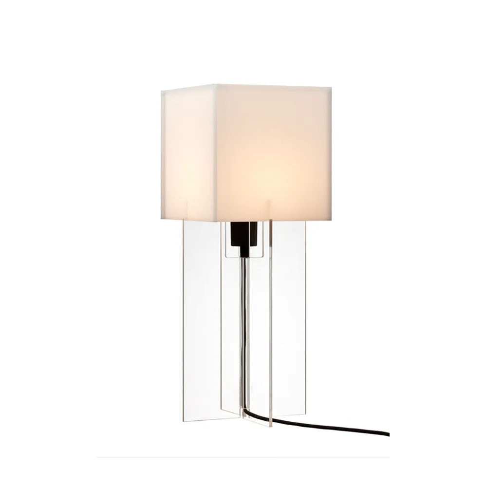 Cross-Plex T-500 table lamp, Opal-stand in acrylic Fritz Hansen
