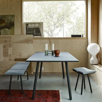Georg bench - Black stained oak - Fritz Hansen