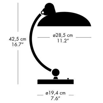 Kaiser Idell 6631-T Luxus table lamp brass - Matte black - Fritz Hansen