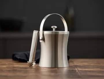 Function ice bucket with tongs - Stainless steel - Funktion