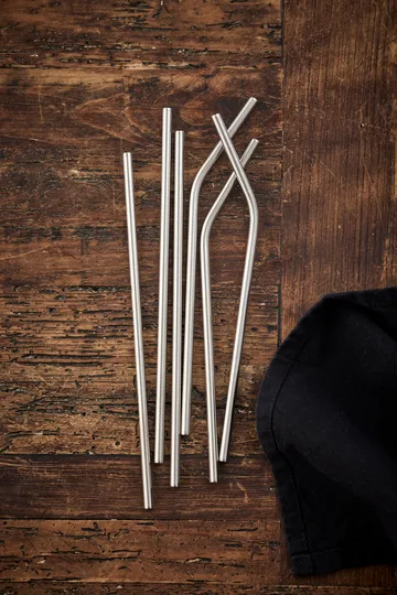 Function straws 6 pieces - Stainless steel - Funktion