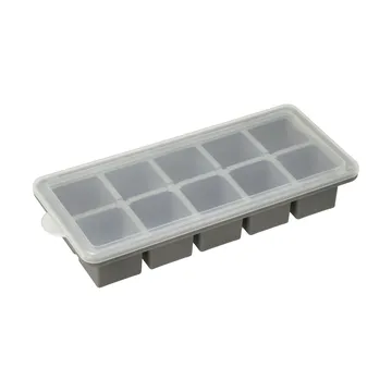 Funktion ice cube tray with lid - Grey, silicone, 21.9x9.9 cm - Funktion