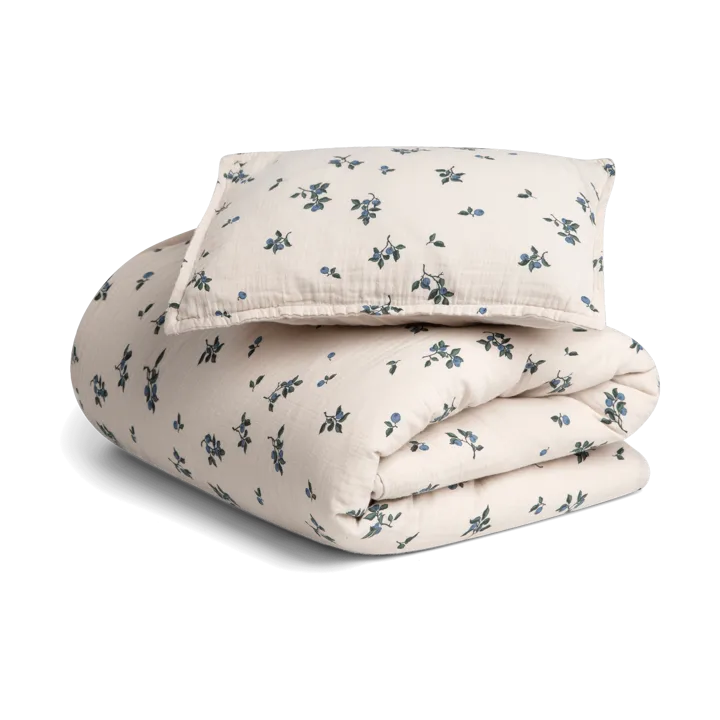 Blueberry Muslin bed set junior - 100x140 cm/40x45 cm - Garbo&Friends