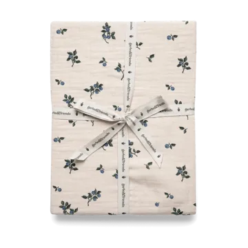 Blueberry Muslin fitted sheet - 90x200x30 cm - Garbo&Friends