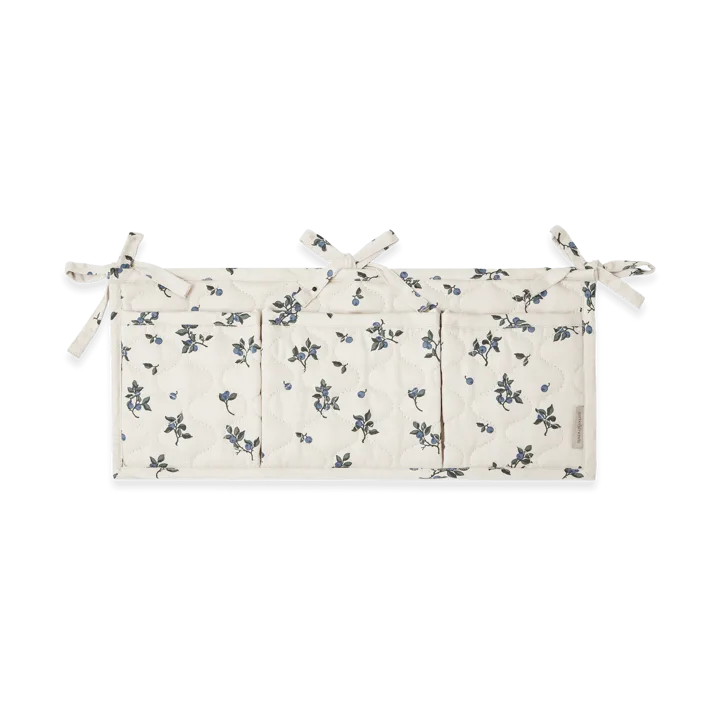 Blueberry satin quilted bed pocket - 18x43 cm - Garbo&Friends