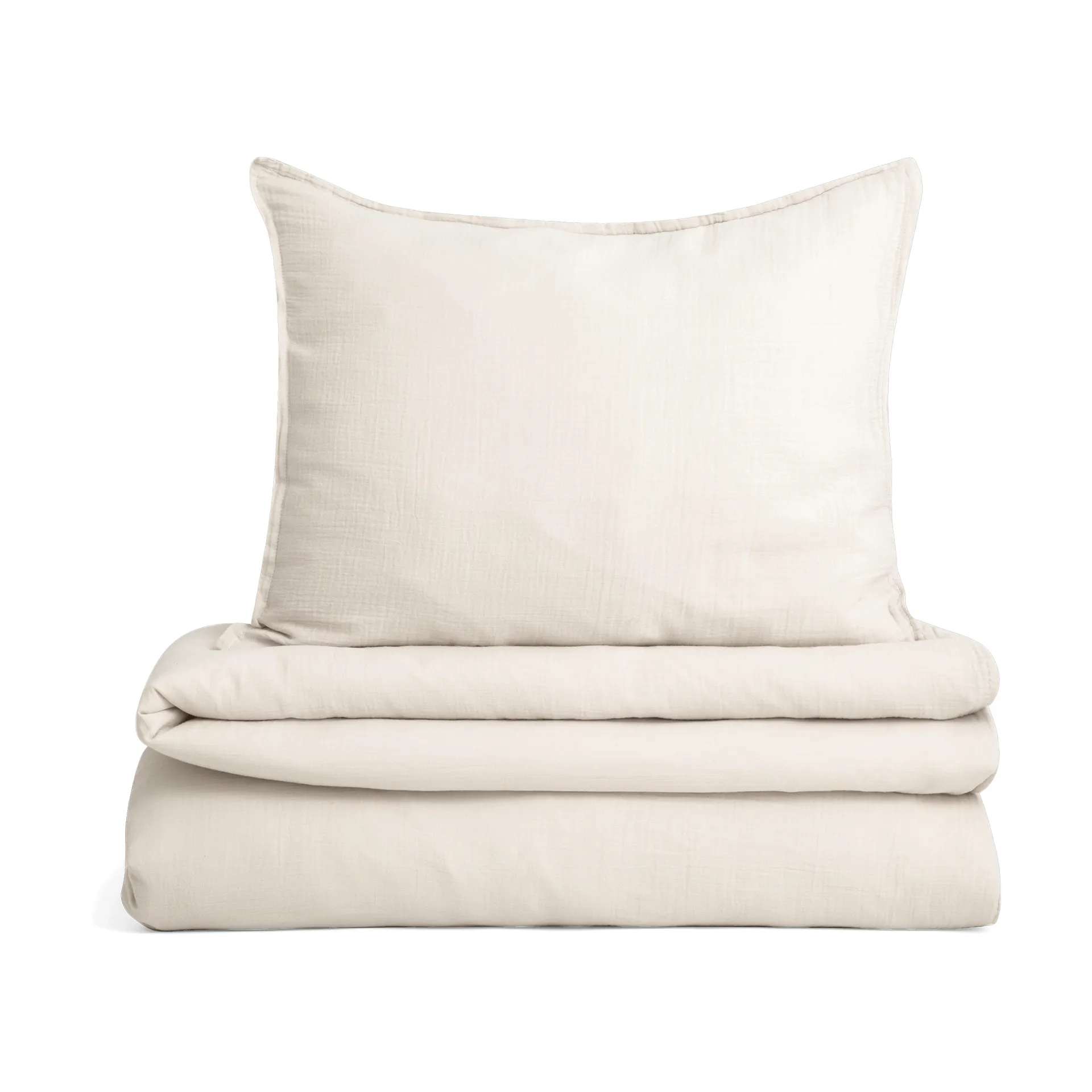 Eggshell Muslin bed set, 140x200 cm/50x75 cm Garbo&Friends
