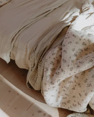 Eggshell Muslin bed set - 140x200 cm/50x75 cm - Garbo&Friends