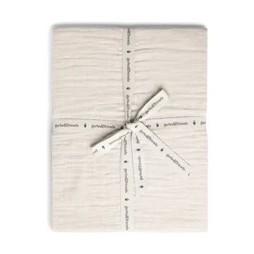 Eggshell Muslin fitted sheet - 60x120x20 cm - Garbo&Friends