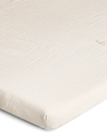 Eggshell Muslin fitted sheet - 60x120x20 cm - Garbo&Friends