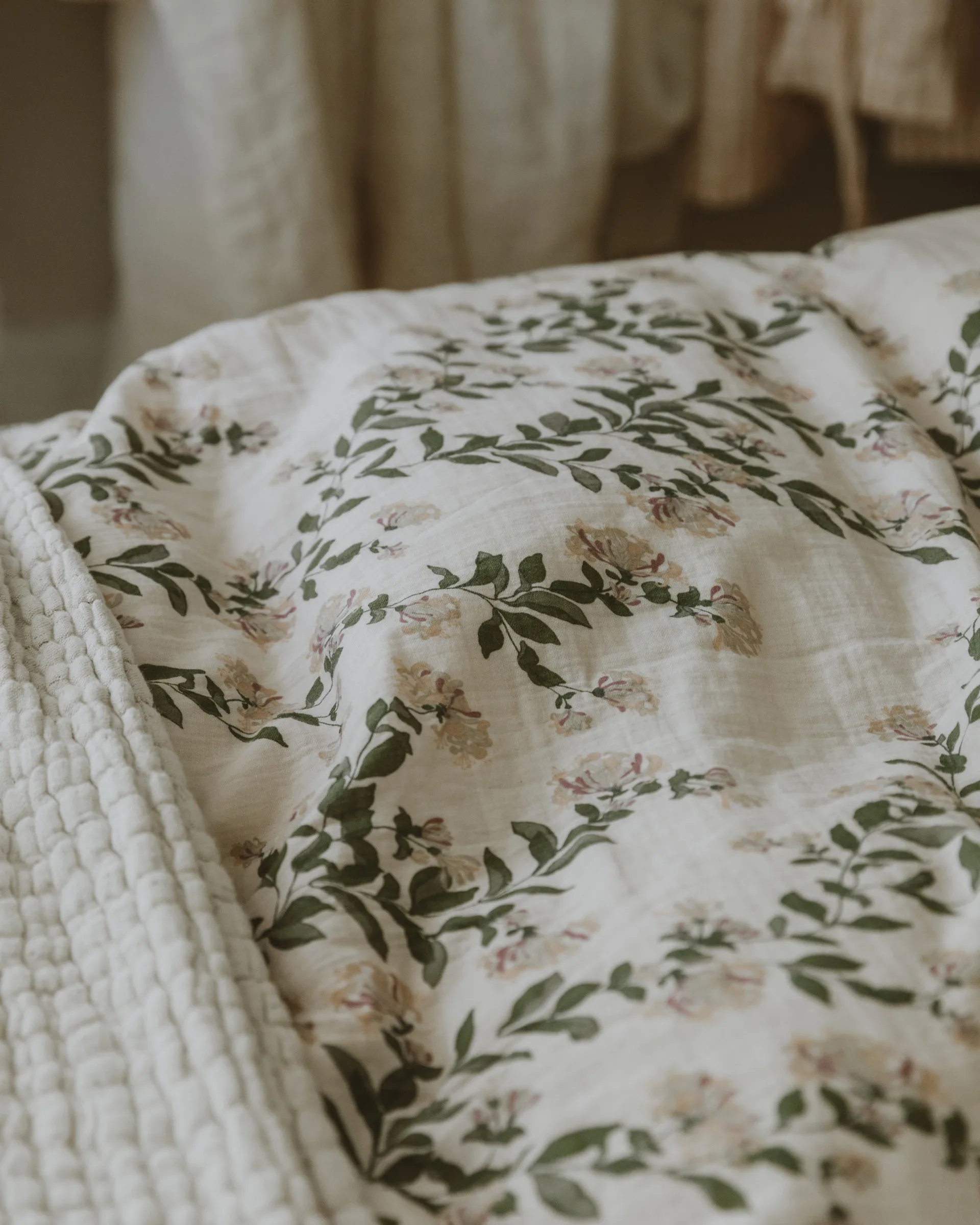Honeysuckle Muslin bed set, 140x200 cm/50x75 cm Garbo&Friends