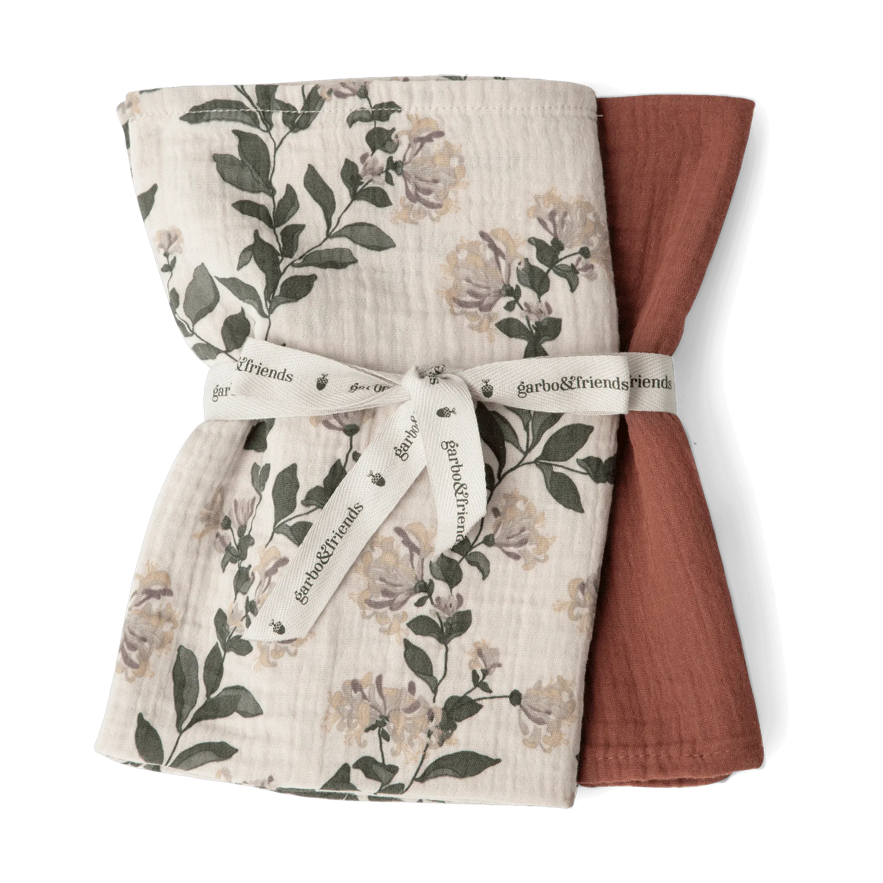 Honeysuckle Muslin small blanket 2 pieces, 60x60 cm Garbo&Friends