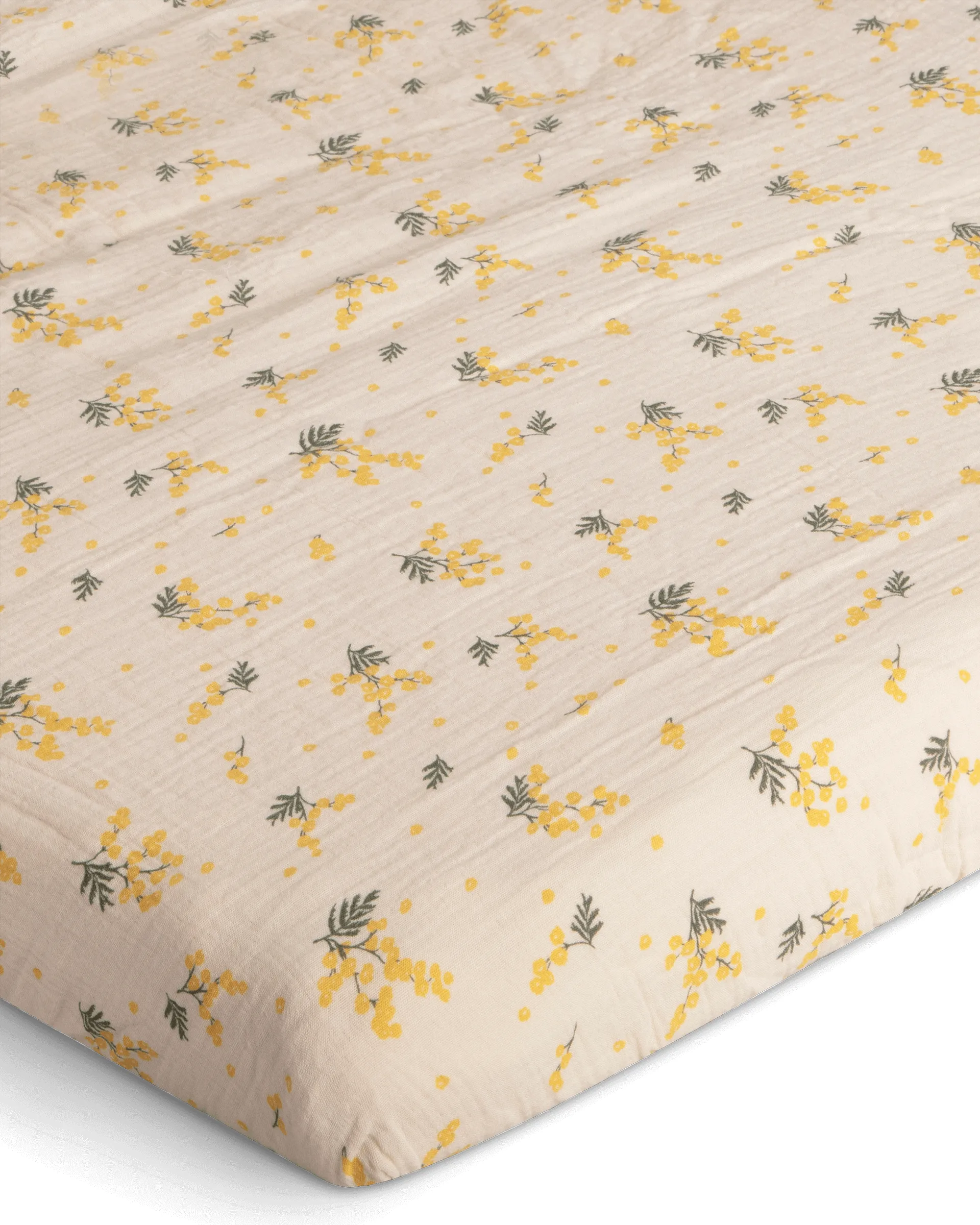 Mimosa Muslin fitted sheet, 180x200x30 cm Garbo&Friends