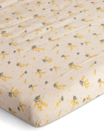 Mimosa Muslin fitted sheet - 180x200x30 cm - Garbo&Friends