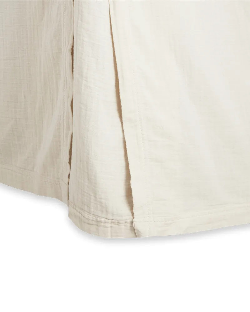 Muslin bed skirt, Eggshell, 160x200x53 cm Garbo&Friends