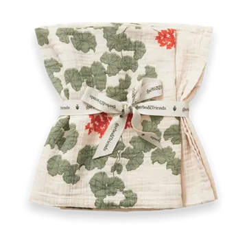 Pelargonium Muslin blanket small 2 pieces - 60x60 cm - Garbo&Friends