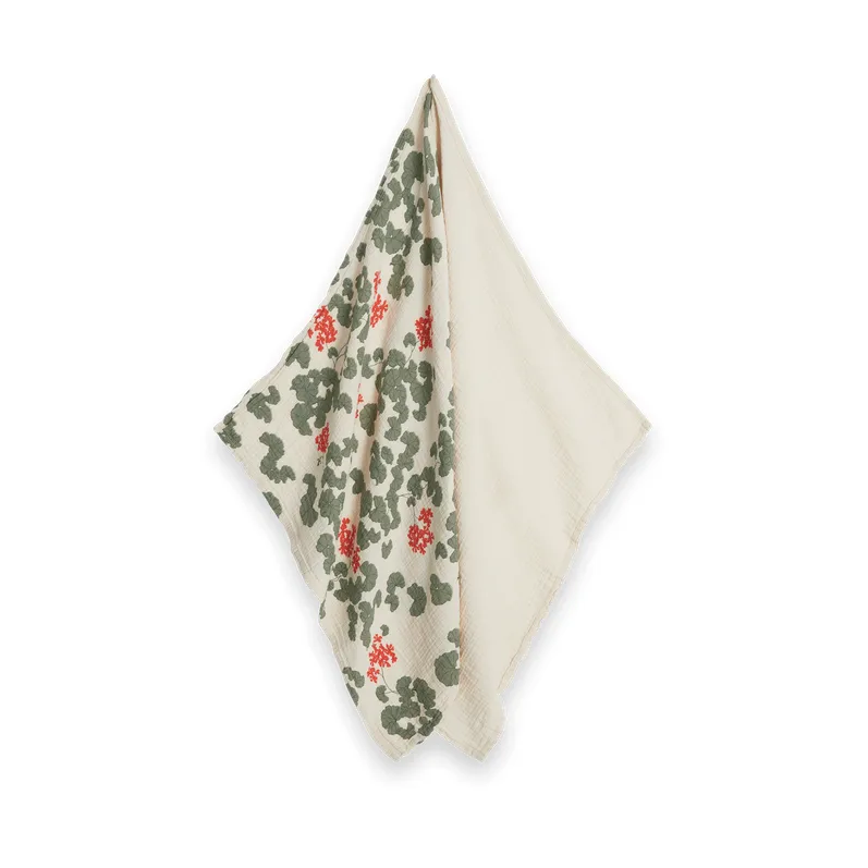 Pelargonium Muslin blanket small 2 pieces, 60x60 cm Garbo&Friends