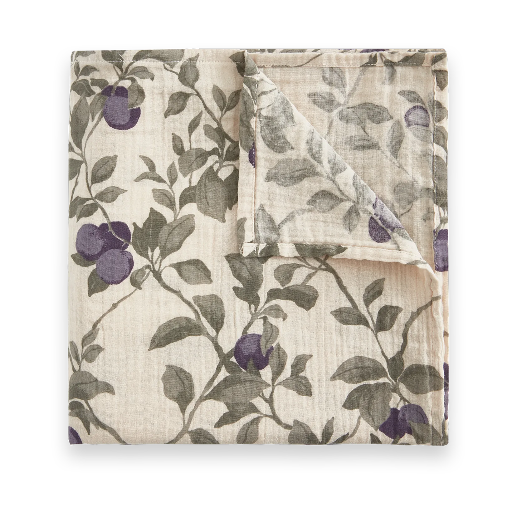 Plum Muslin swaddle blanket, 110x110 cm Garbo&Friends